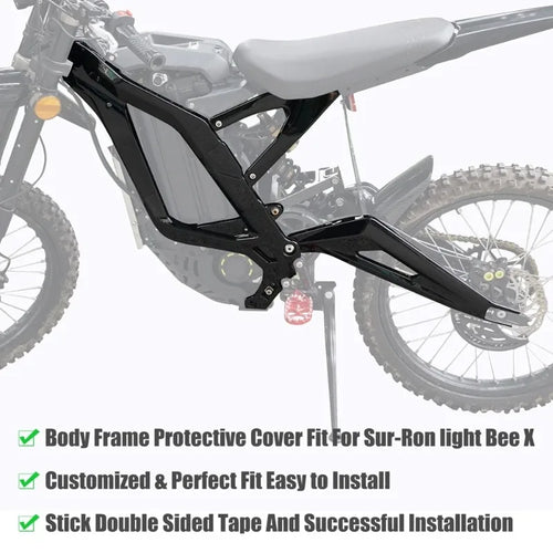Glossy Black Frame Guards For Surron Light Bee