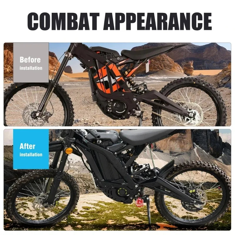 Glossy Black Frame Guards For Surron Light Bee