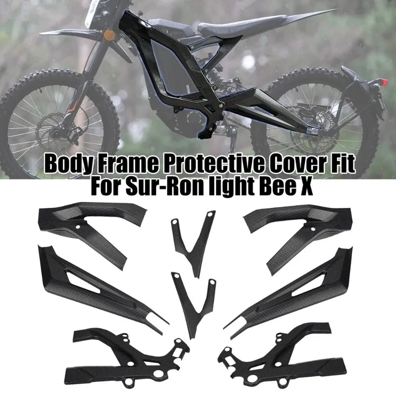 Glossy Black Frame Guards For Surron Light Bee