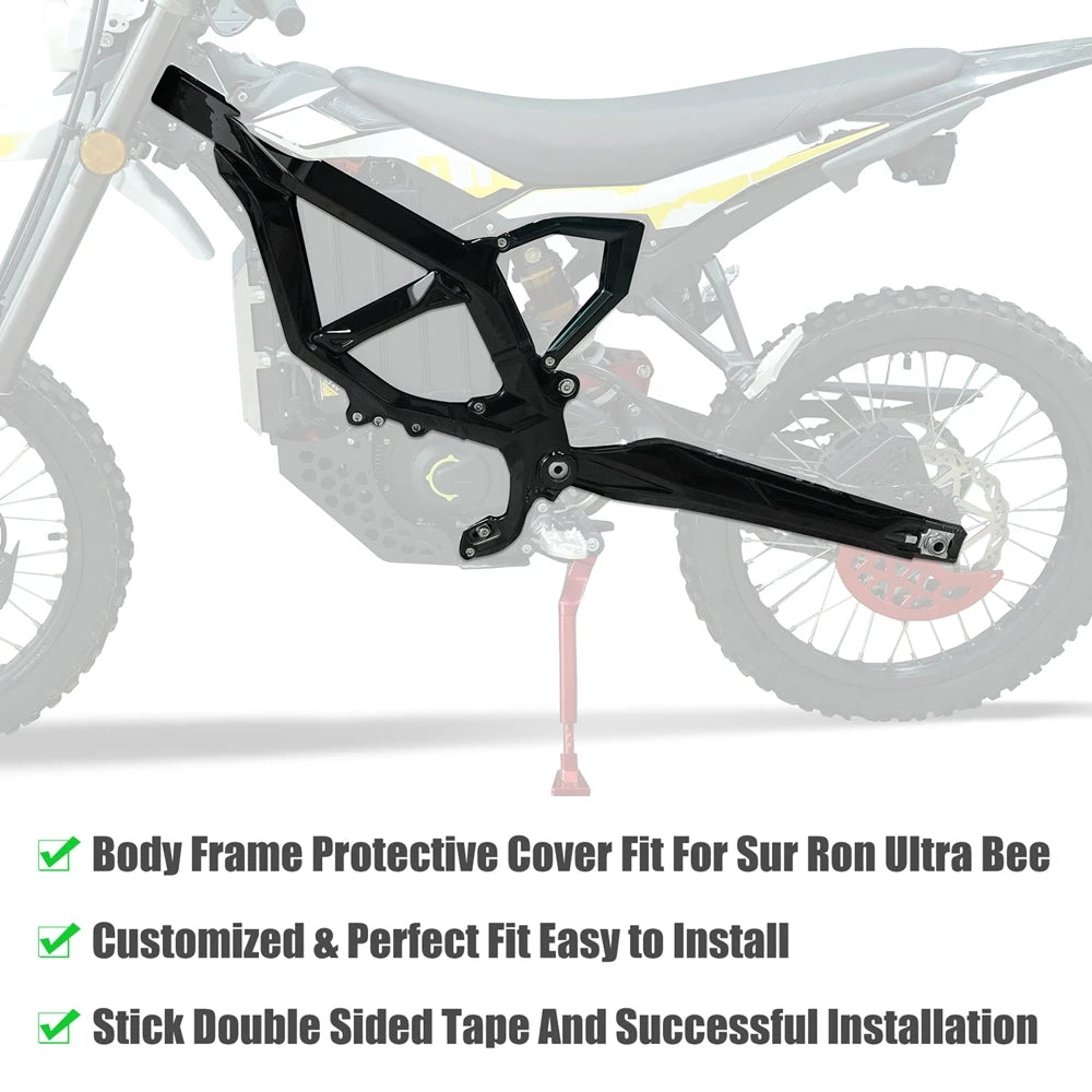 Ultra Bee Frame Guards -  Glossy Black/ Carbon Fiber