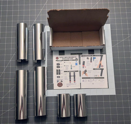 2026 Tuttio Soleil 01 Pre Cut Fork Wrap Precise Fit Vinyl for Tuttio Soleil 01 Front Forks Easy Application   White Gold Black Chrome White Options